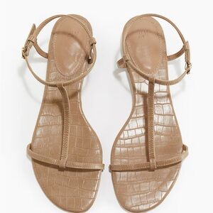 H&M nude Croc-Embossed Sandals